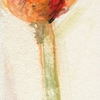 Painting titled "Tulipe de la terras…" by Suzanne Demouge, Original Artwork