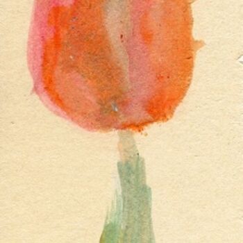 Peinture intitulée "Tulipe de la terras…" par Suzanne Demouge, Œuvre d'art originale