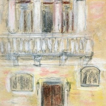 Dessin intitulée "Détail d'un palais…" par Suzanne Demouge, Œuvre d'art originale