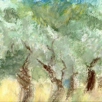 Peinture intitulée "oliviers-a-caromb-a…" par Suzanne Demouge, Œuvre d'art originale