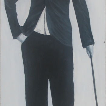 Painting titled "108 CHARLY CHAPLIN" by Suzanne Leseve, Original Artwork