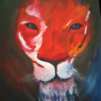 Painting titled "110-lion-lumineux-2…" by Suzanne Leseve, Original Artwork
