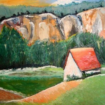 Painting titled "64 la clairière" by Suzanne Leseve, Original Artwork