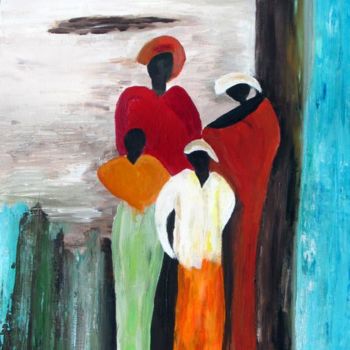 Painting titled "78 COULEUR AFRIQUE" by Suzanne Leseve, Original Artwork