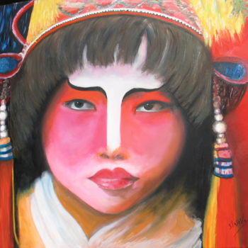 Картина под названием "100-actrice-chinois…" - Suzanne Leseve, Подлинное произведение искусства