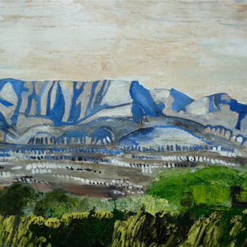 Schilderij getiteld "Sainte Victoire (Ai…" door Suzanne Piesk, Origineel Kunstwerk, Acryl