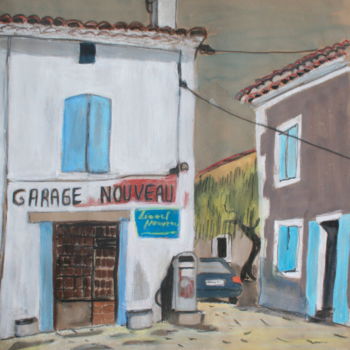 绘画 标题为“Garage Vignères” 由Suzanne Piesk, 原创艺术品, 水彩