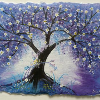 「l-arbre-du-bonheur.…」というタイトルの絵画 Suzanne Planteによって, オリジナルのアートワーク, オイル