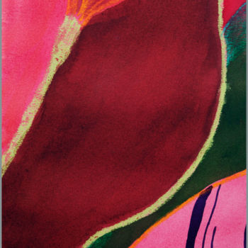 Картина под названием "Pédicule en fleur" - Suzel Chaigneau, Подлинное произведение искусства, Чернила Установлен на картон