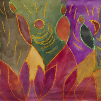 Painting titled "danses-matinales.png" by Suzel Chaigneau, Original Artwork