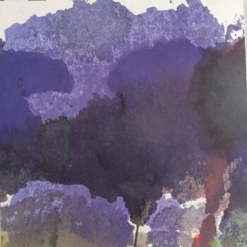 Картина под названием ""Forêt violette"" - Suzelle Billioud, Подлинное произведение искусства, Чернила Установлен на Деревян…
