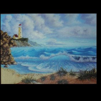 Painting titled "Lighthouse" by Suzi, Original Artwork