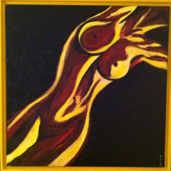 Painting titled "Femme nue" by Suzie Rodz, Original Artwork