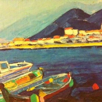 Painting titled "port d'ajaccio" by Suzie Rodz, Original Artwork