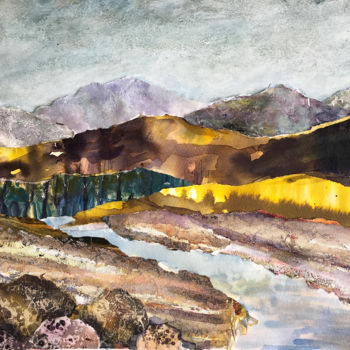 Peinture intitulée "Down by the River" par Suzsi Corio, Œuvre d'art originale, Aquarelle