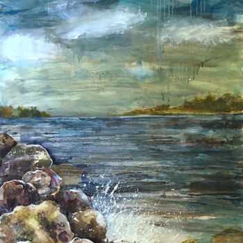 Peinture intitulée "Down to the Sea aga…" par Suzsi Corio, Œuvre d'art originale, Huile