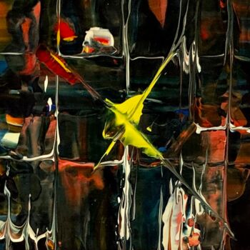 Картина под названием "Pulsating Highway" - Suzy Martin, Подлинное произведение искусства, Акрил Установлен на Другая жестка…