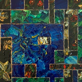 Pittura intitolato "Stained Glass" da Suzy Martin, Opera d'arte originale, Acrilico