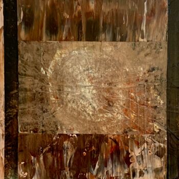 Painting titled "Chunky Wood" by Suzy Martin, Original Artwork, Acrylic