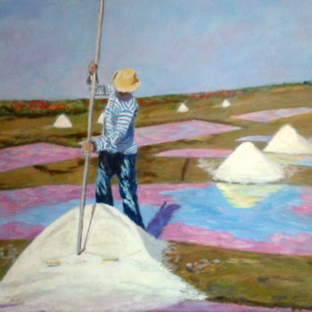 Malerei mit dem Titel "Marais salans" von Suzy Salgas, Original-Kunstwerk, Acryl