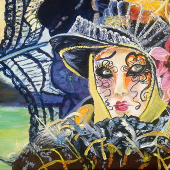 Painting titled "Carnaval de Venise" by Suzy Salgas, Original Artwork