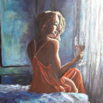 Painting titled "in-vino-veritas.jpg" by Suzy Salgas, Original Artwork