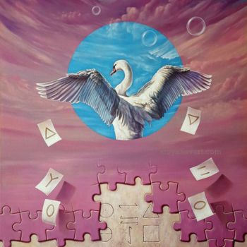 Painting titled "The Knowledge Within" by Svetoslav Stoyanov, Original Artwork, Oil