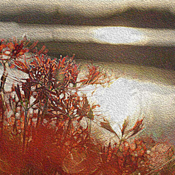 Arte digital titulada "Sunset reflected on…" por Svalvald Photo, Obra de arte original, Trabajo Digital 2D