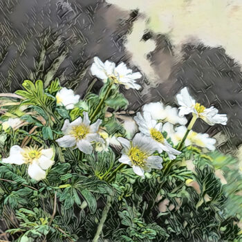 Arte digitale intitolato "Kitadakesou blooms…" da Svalvald Photo, Opera d'arte originale, Pittura digitale