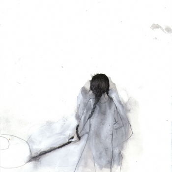 Рисунок под названием "hair 01" - Vanja Subotic, Подлинное произведение искусства, Чернила