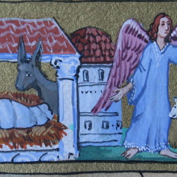 Peinture intitulée "Jean 3:16 ( detail)2" par Svetlana Claude, Œuvre d'art originale
