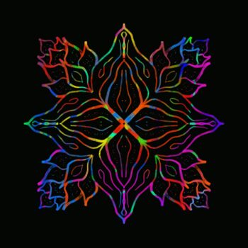Digitale Kunst mit dem Titel "Lotus Art" von Sven Neumann, Original-Kunstwerk, Digitale Malerei