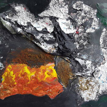 Peinture intitulée "The Eruption" par Sven W. Dahlke, Œuvre d'art originale, Acrylique