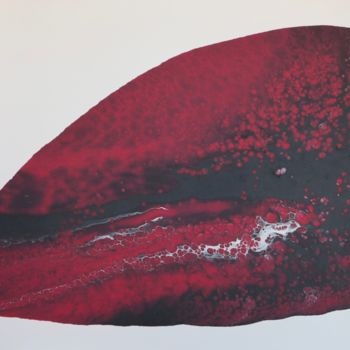 Peinture intitulée "" Rouge étrange "" par Sophius, Œuvre d'art originale, Acrylique Monté sur Châssis en bois