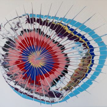 Malerei mit dem Titel "" Atome "" von Sophius, Original-Kunstwerk, Acryl Auf Keilrahmen aus Holz montiert
