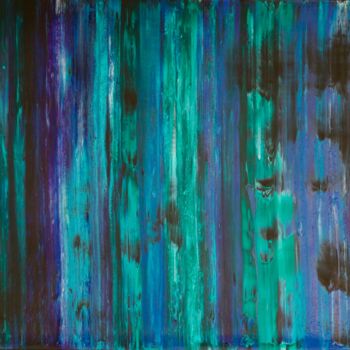 Painting titled "Tectonique Malachite" by Sophius, Original Artwork, Acrylic Mounted on Wood Stretcher frame