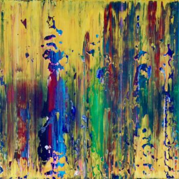 Peinture intitulée "Tectonique multicol…" par Sophius, Œuvre d'art originale, Acrylique Monté sur Châssis en bois