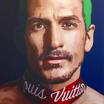 Painting titled "" Louis "" by Sophius, Original Artwork, Acrylic Mounted on Wood Stretcher frame