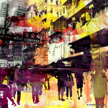 「Hong Kong Convergen…」というタイトルの製版 Sven Pfrommerによって, オリジナルのアートワーク, アナログプリント