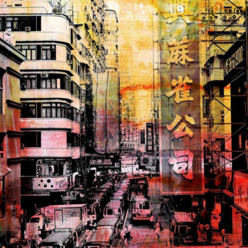 Printmaking titled "HONG KONG Streets I…" by Sven Pfrommer, Original Artwork, Analog Print