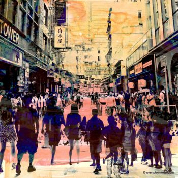 Printmaking titled "HONG KONG Convergen…" by Sven Pfrommer, Original Artwork, Analog Print