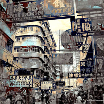 Printmaking titled "HONG KONG Downtown…" by Sven Pfrommer, Original Artwork, Analog Print