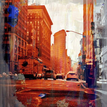 Printmaking titled "NY DOWNTOWN XV by S…" by Sven Pfrommer, Original Artwork, Analog Print