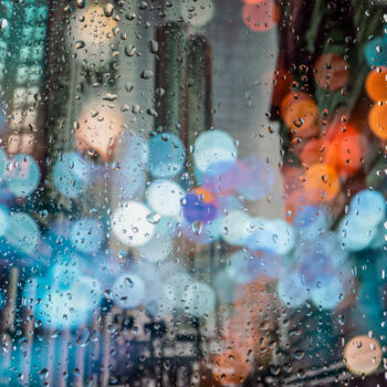 Photography titled "RAINY DAYS IN NEW Y…" by Sven Pfrommer, Original Artwork, Analog Print Mounted on Aluminium