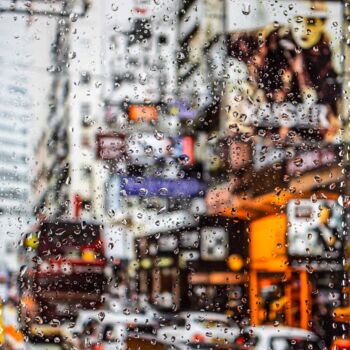 Photography titled "RAINY DAYS IN HONG…" by Sven Pfrommer, Original Artwork, Analog Print Mounted on Aluminium