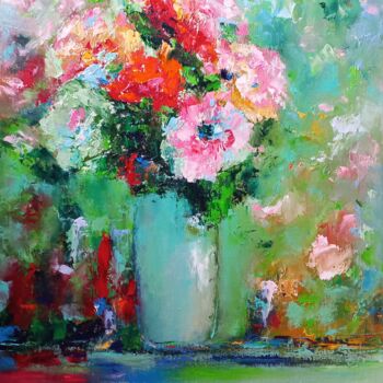 Картина под названием "Sunny bouquet" - Sveta Shulginova, Подлинное произведение искусства, Масло