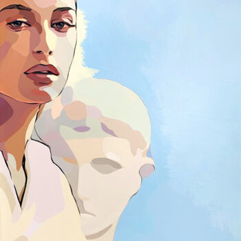 Картина под названием "Inner voice" - Sveta Step, Подлинное произведение искусства, Акрил
