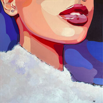 Peinture intitulée "Gloss lips" par Sveta Step, Œuvre d'art originale, Acrylique