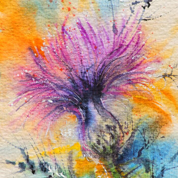 Pintura titulada "Flower watercolor p…" por Svetlana Loginova, Obra de arte original, Acuarela