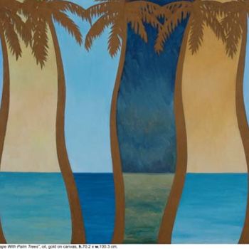 Peinture intitulée "Palmtrees" par Svetlana Ziuzina, Œuvre d'art originale, Huile